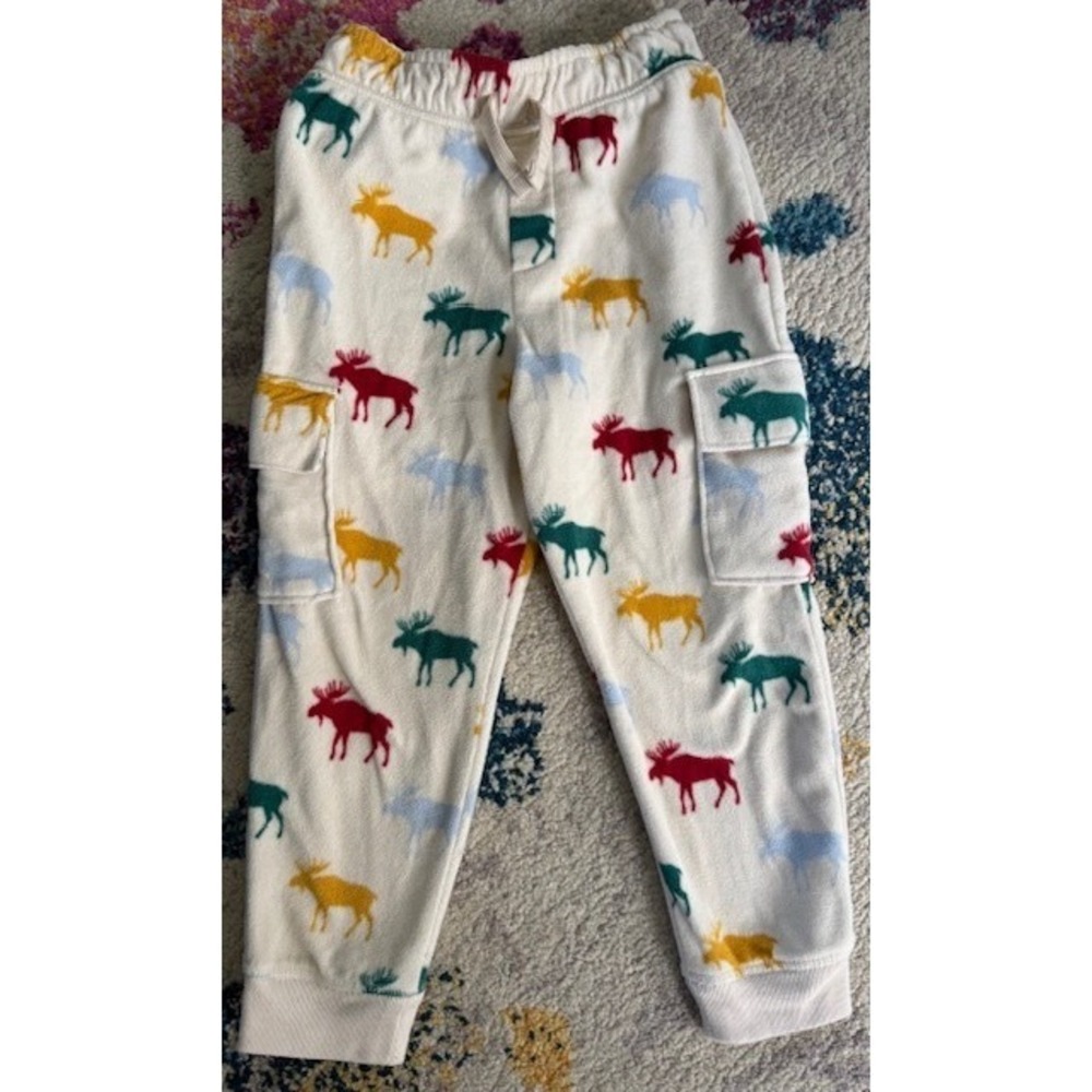 Garanimals Toddler Boys Moose Fleece Cargo Jogger Pants Beige 5T GTBF2248654